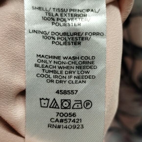 LOFT Outlet Size XS Pink Floral Surplice V-Neck Faux Wrap Flutter Sleeve Dress - Picture 7 of 7